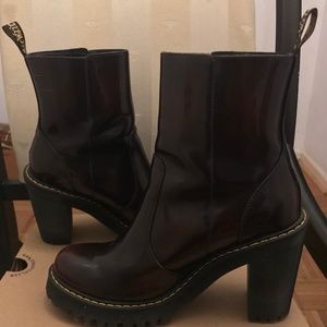 Dr. Martens Magdalena II Boots Maroon Size 10